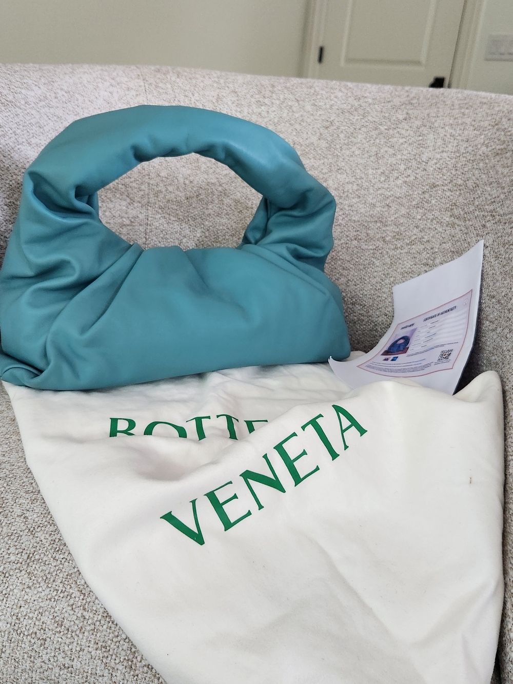 Bottega Veneta Turquoise Pouch Bag